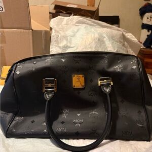 MCM Black and Gold Women's Travel Bag